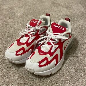 Red and white youth 7/women’s 8.5 Nike air max 200s